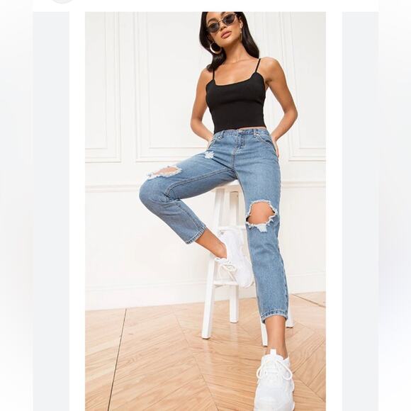 Superdown Angie Straight Girlfriend Jeans Sz 25 - Picture 1 of 13